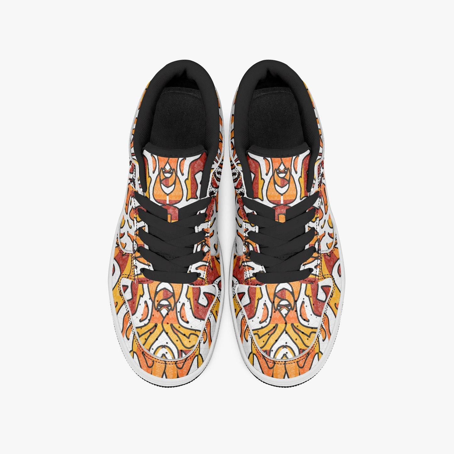 Heavenly Cross Stylish Low-Top Leather Sneakers