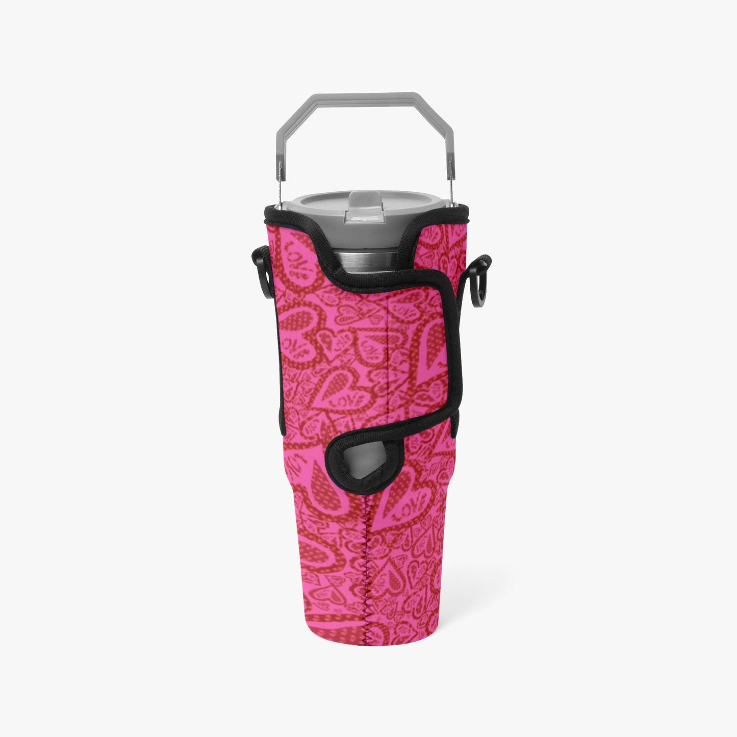 Hearts Of Love Tumbler Sleeve with Phone Holder