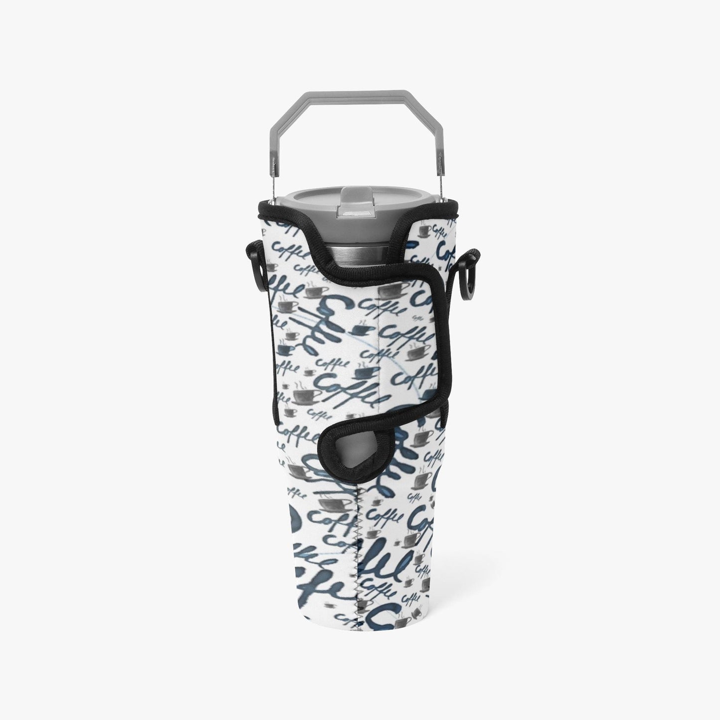 Coffee Tumbler Sleeve with Phone Holder