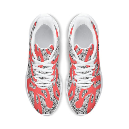 Skulls In Red Waving Running Shoes