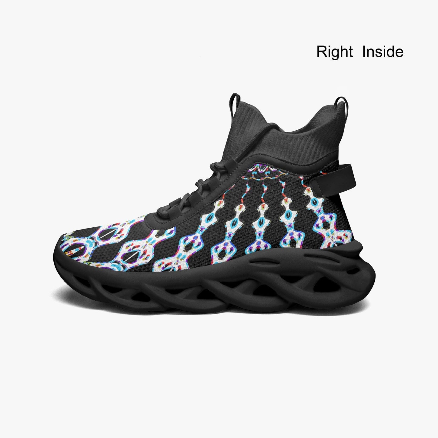 Web Wave High-top Bounce Mesh Knit Sneakers