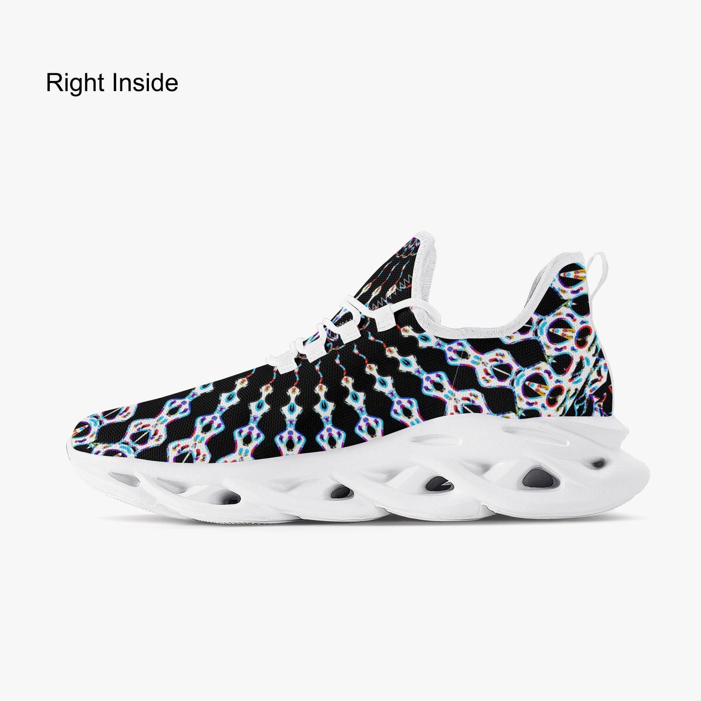 Web Wave Bounce Mesh Knit Sneakers - White