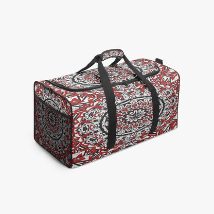 Flower Bloom In Red Duffel Bag