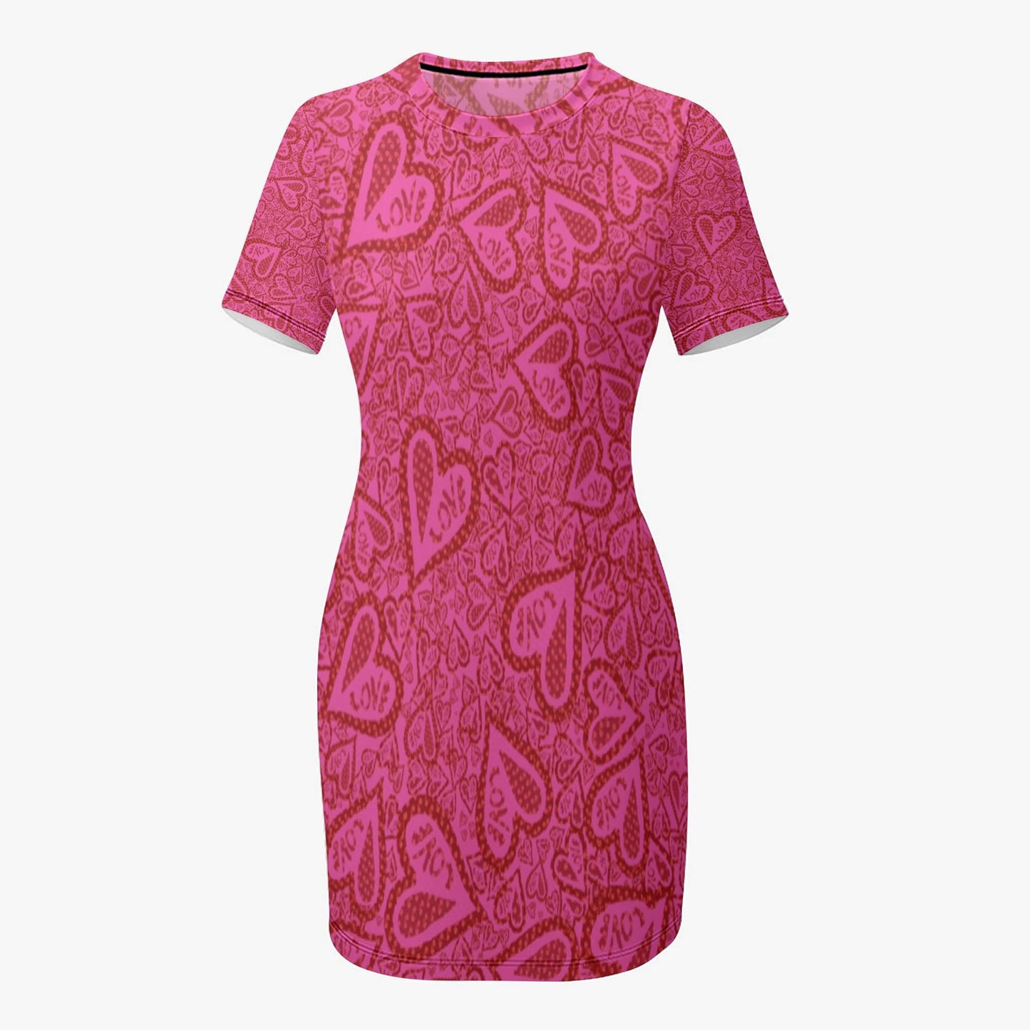 Hearts Of Love Slim-fit Short-sleeved Dress