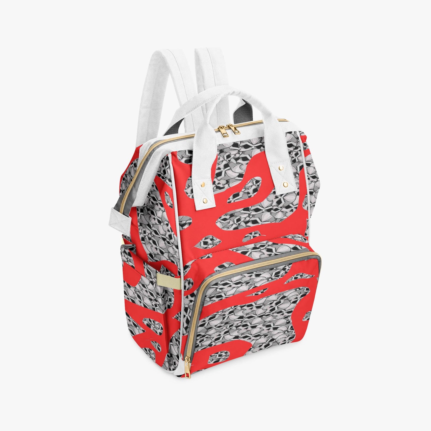 Skulls In Red Baby Momaz Diaper Backpack