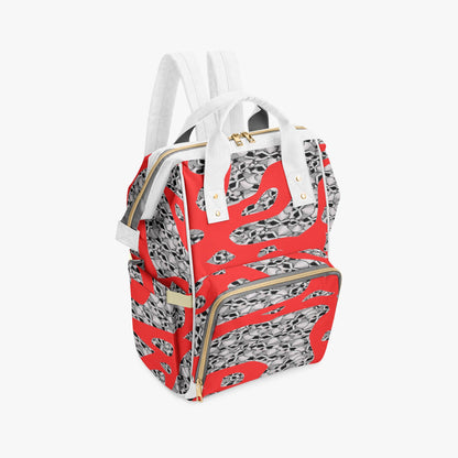 Skulls In Red Baby Momaz Diaper Backpack