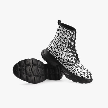 B-Ball Moves Casual Leather Chunky Boots