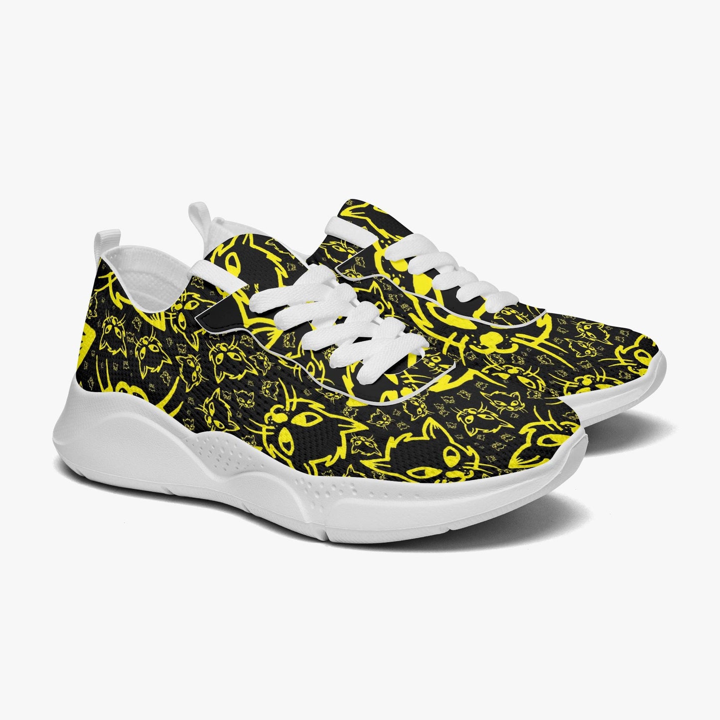 Black Yellow Mellow Women's Running Shoes