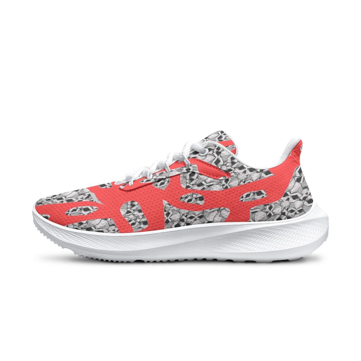 Skulls In Red Waving Running Shoes