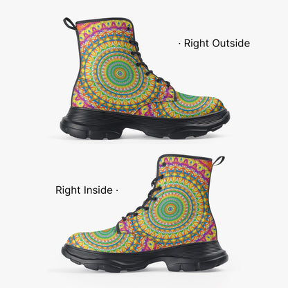 Heavenly Stylish Casual Leather Chunky Boots