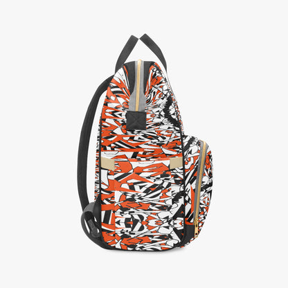 Flower Bloom In Orange Baby Momaz Diaper Backpack