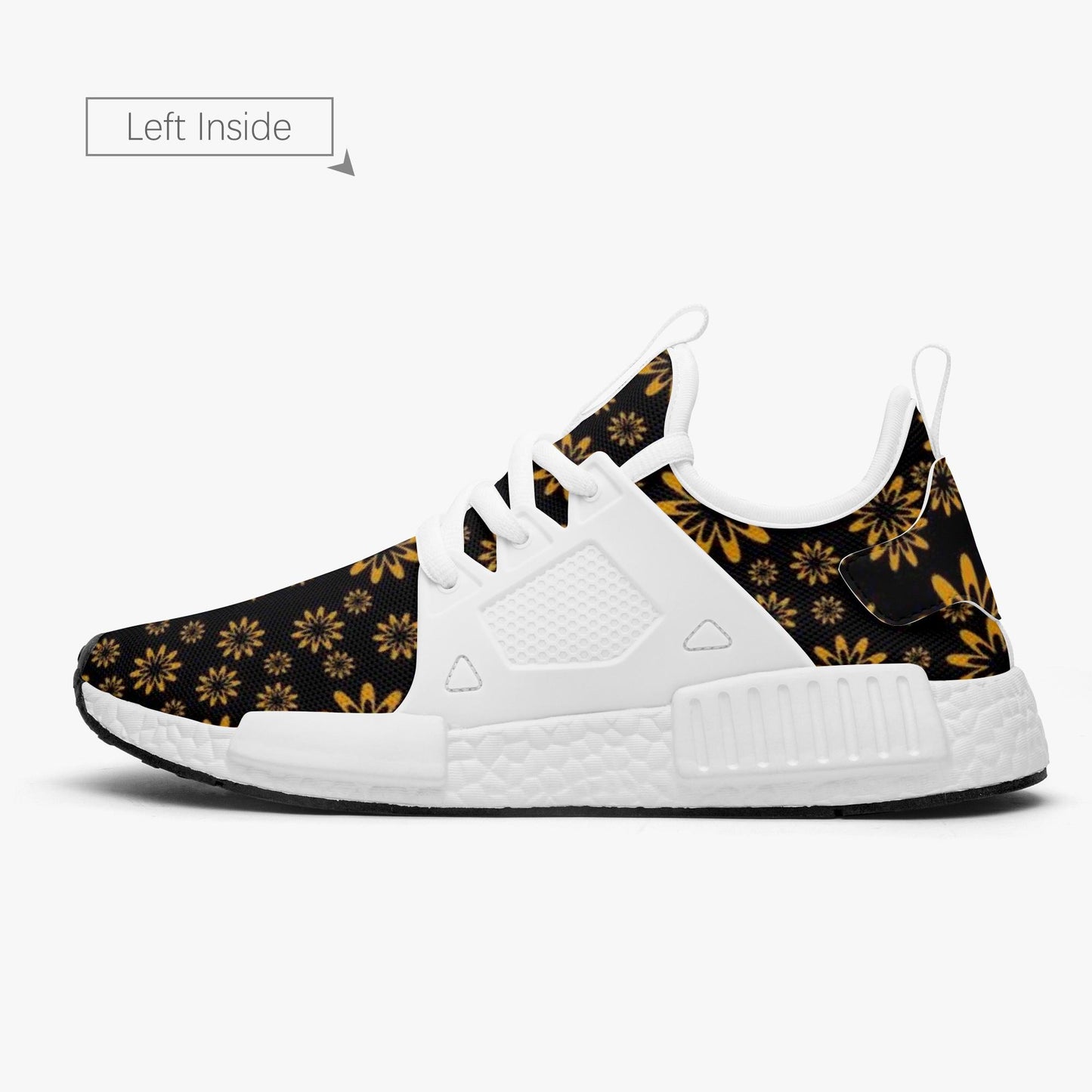 Flower Boomtelyah Lightweight Athletic Sneakers - Backstay Printable
