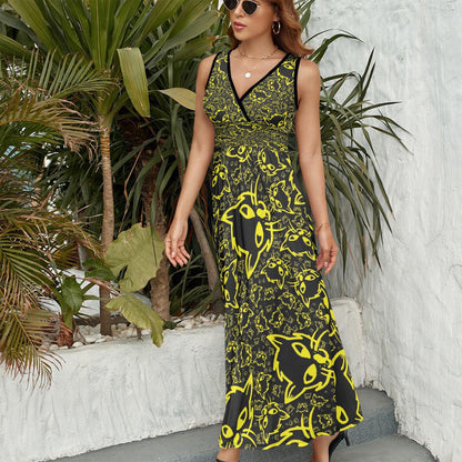 Yellow Mellow V-neck Sleeveless Dress