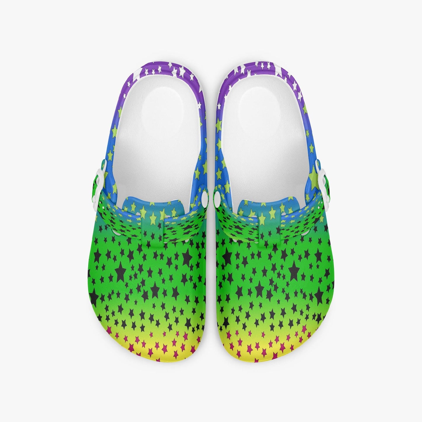 Stars In Rainbow EVA Nurse Clogs
