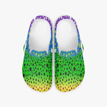Stars In Rainbow EVA Nurse Clogs