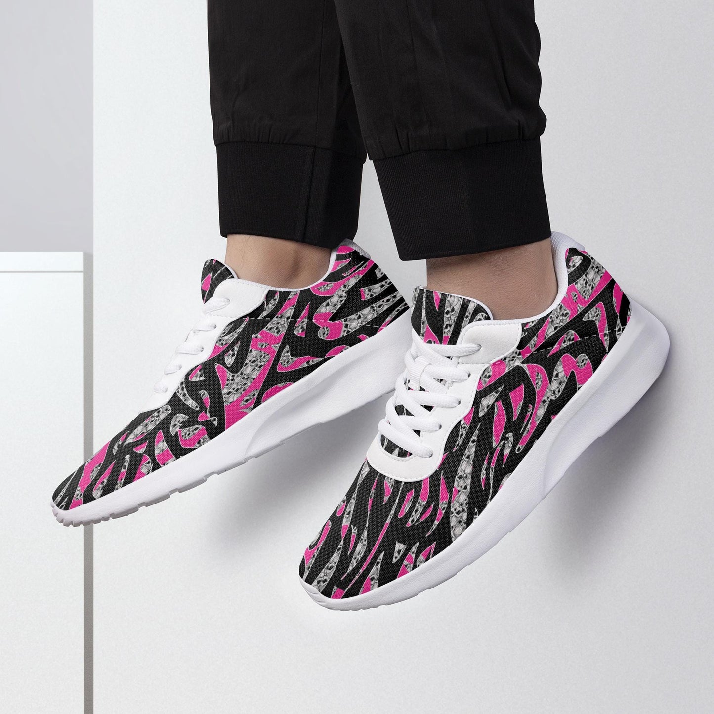 Skullfetti Lifestyle Mesh Running Shoes - White