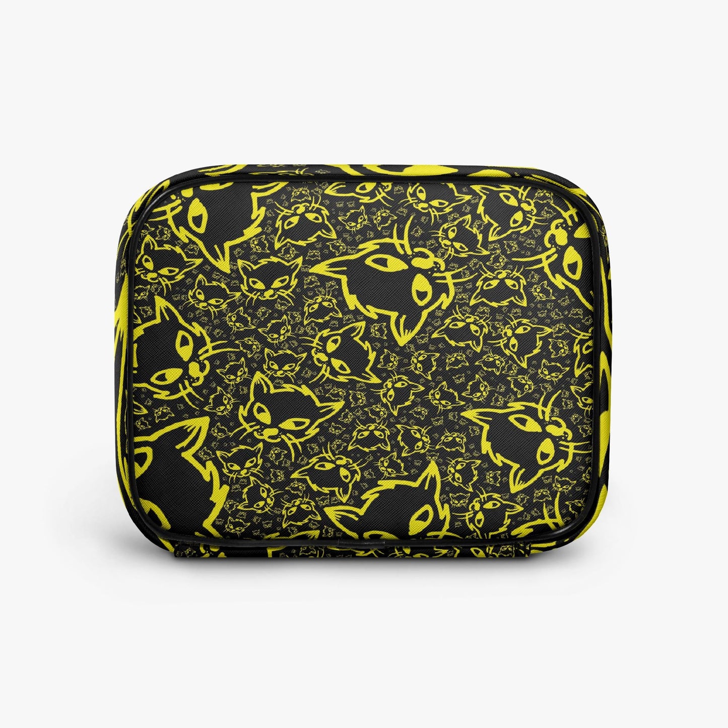 Black Yellow Mellow Travel Makeup Bag