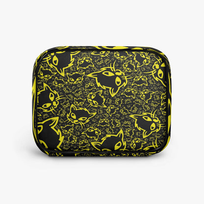 Black Yellow Mellow Travel Makeup Bag