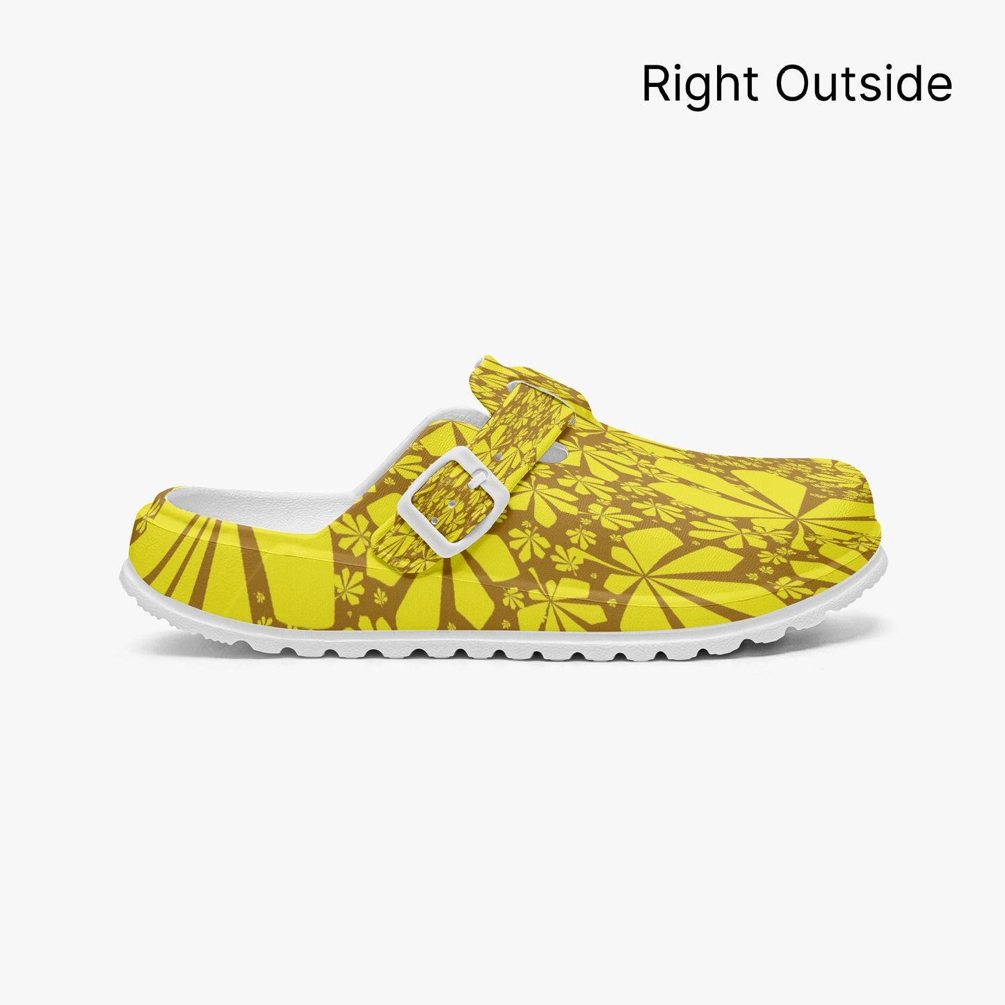 Yellow Floral EVA Nurse Clogs