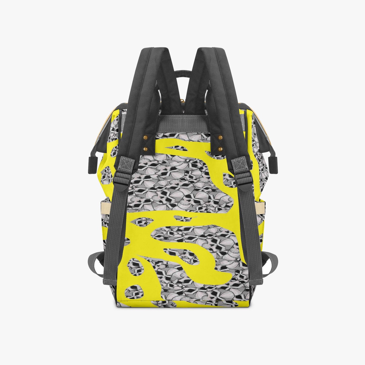 Skulls In Yellow Baby Momaz Diaper Backpack