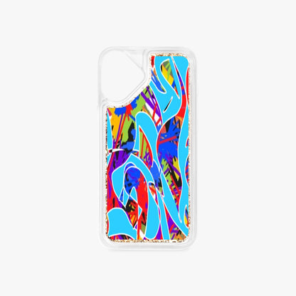 Blue FLOAT Abstract iPhone 16 Series Liquid Clear Cases