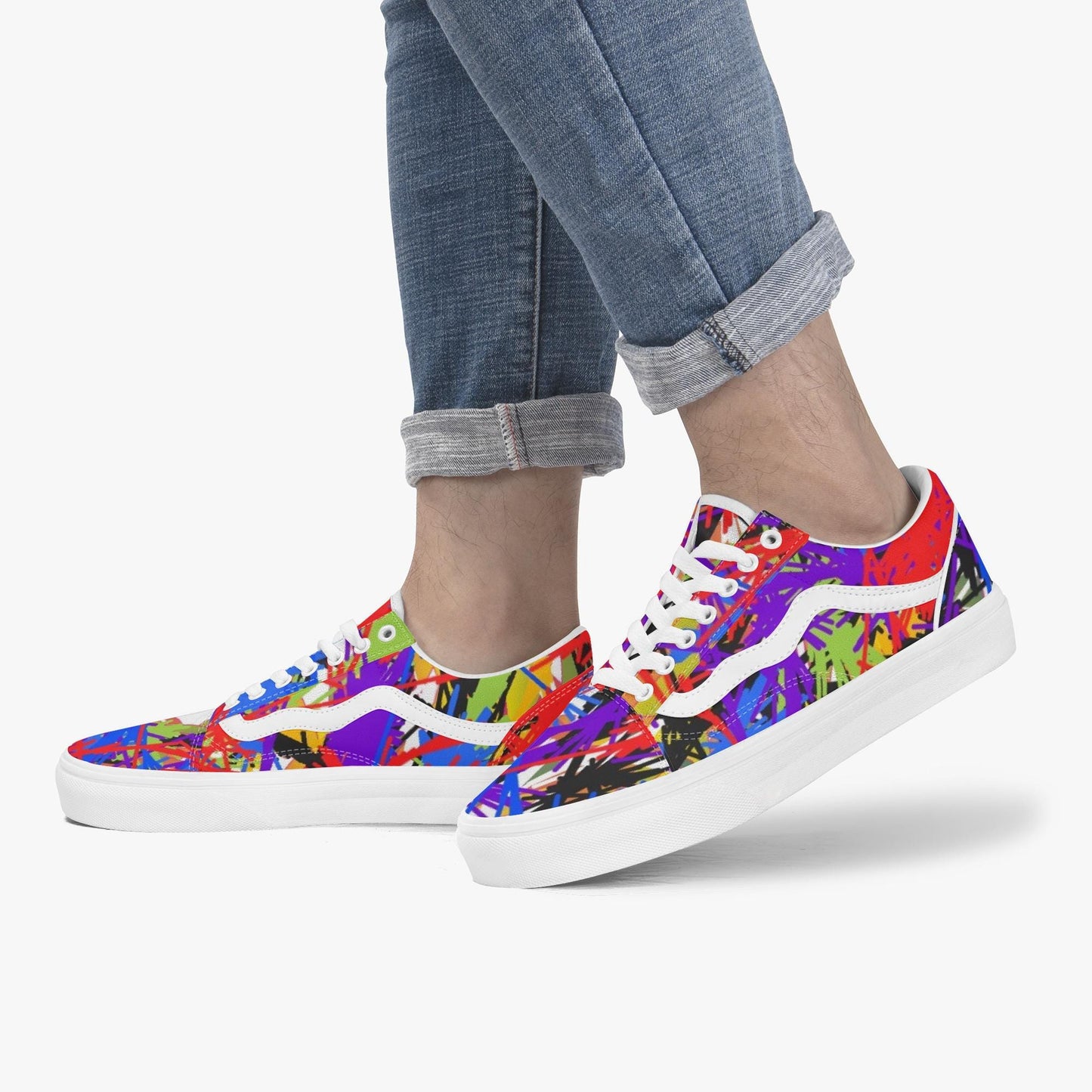 Splash Out Trendy Low-Top Canvas Sneakers