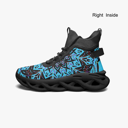 Galactic X High-top Bounce Mesh Knit Sneakers