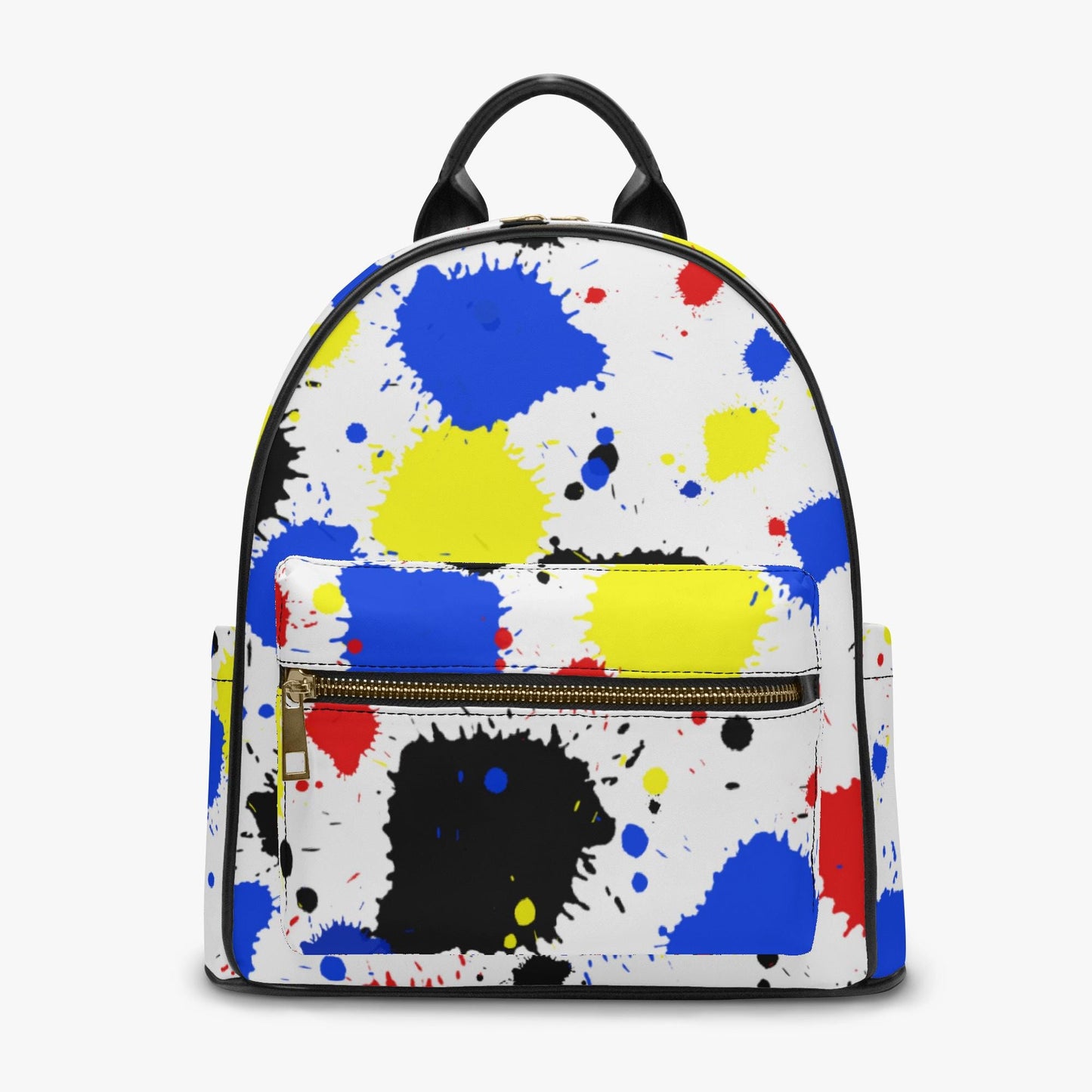 Paint Drip All Over Printed PU Backpack