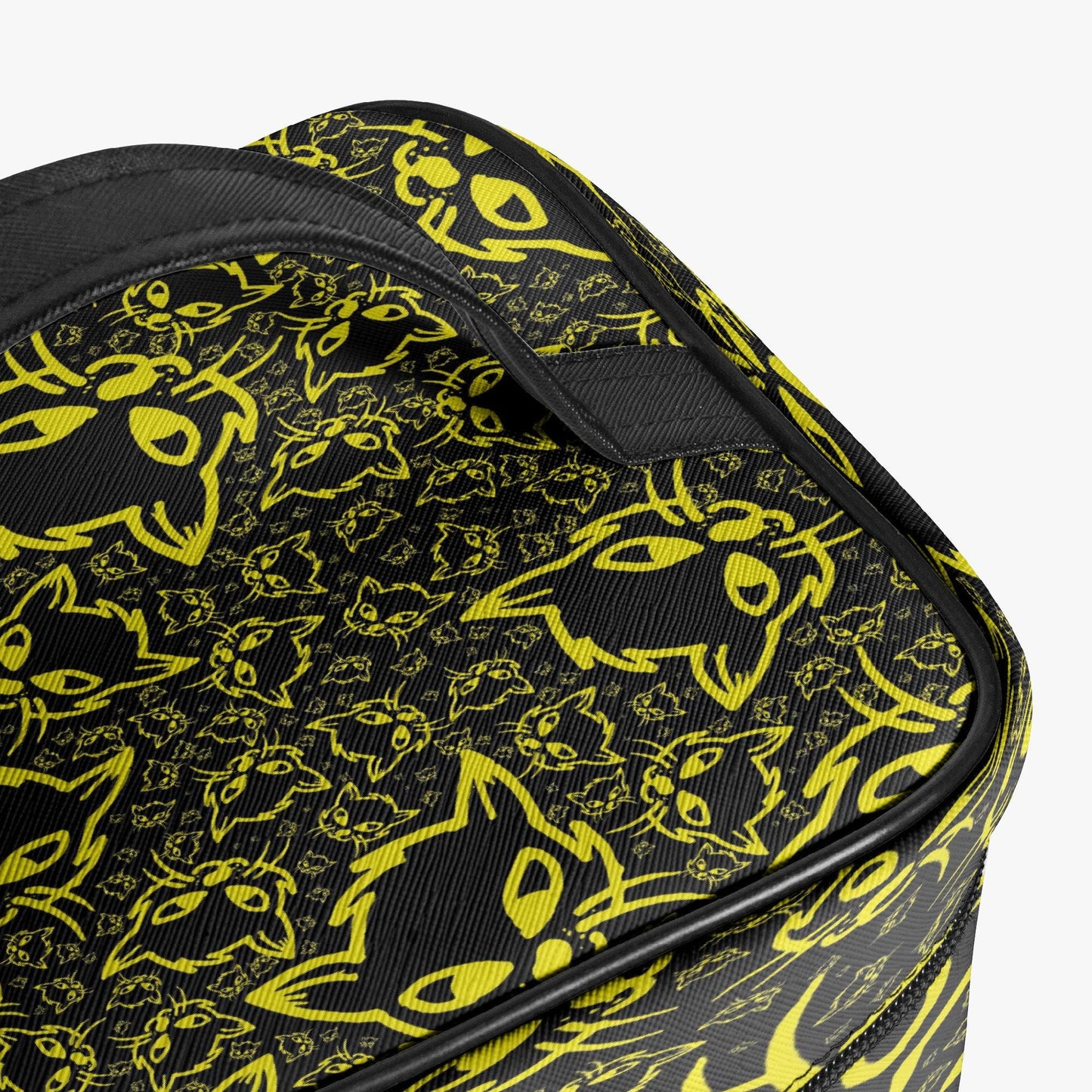 Black Yellow Mellow Travel Makeup Bag