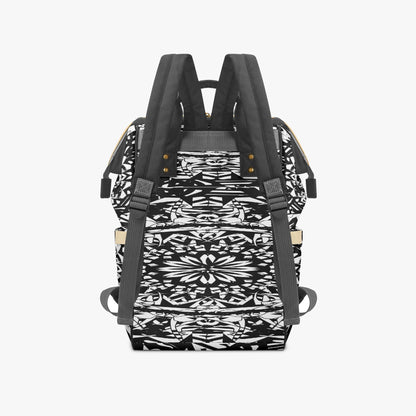 Flower Bloom In Black Baby Momaz Diaper Backpack