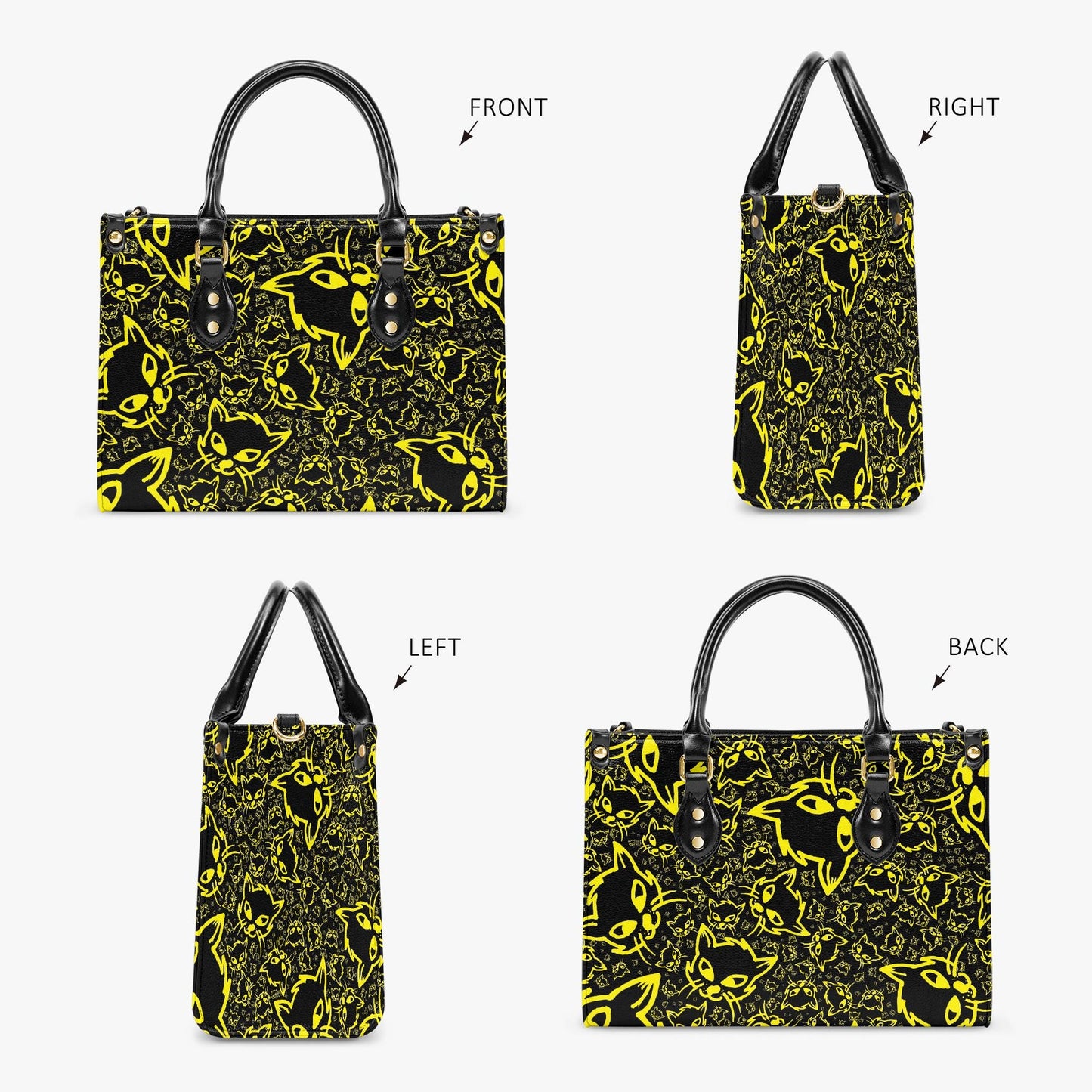Black Yellow Mellow Concise Type Women's Tote Bag