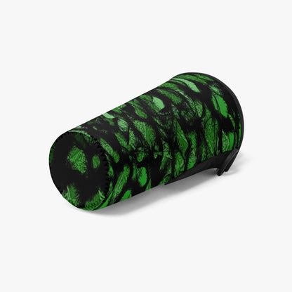 Green Furry Like Camouflage Tumbler Sleeve with Phone Holder