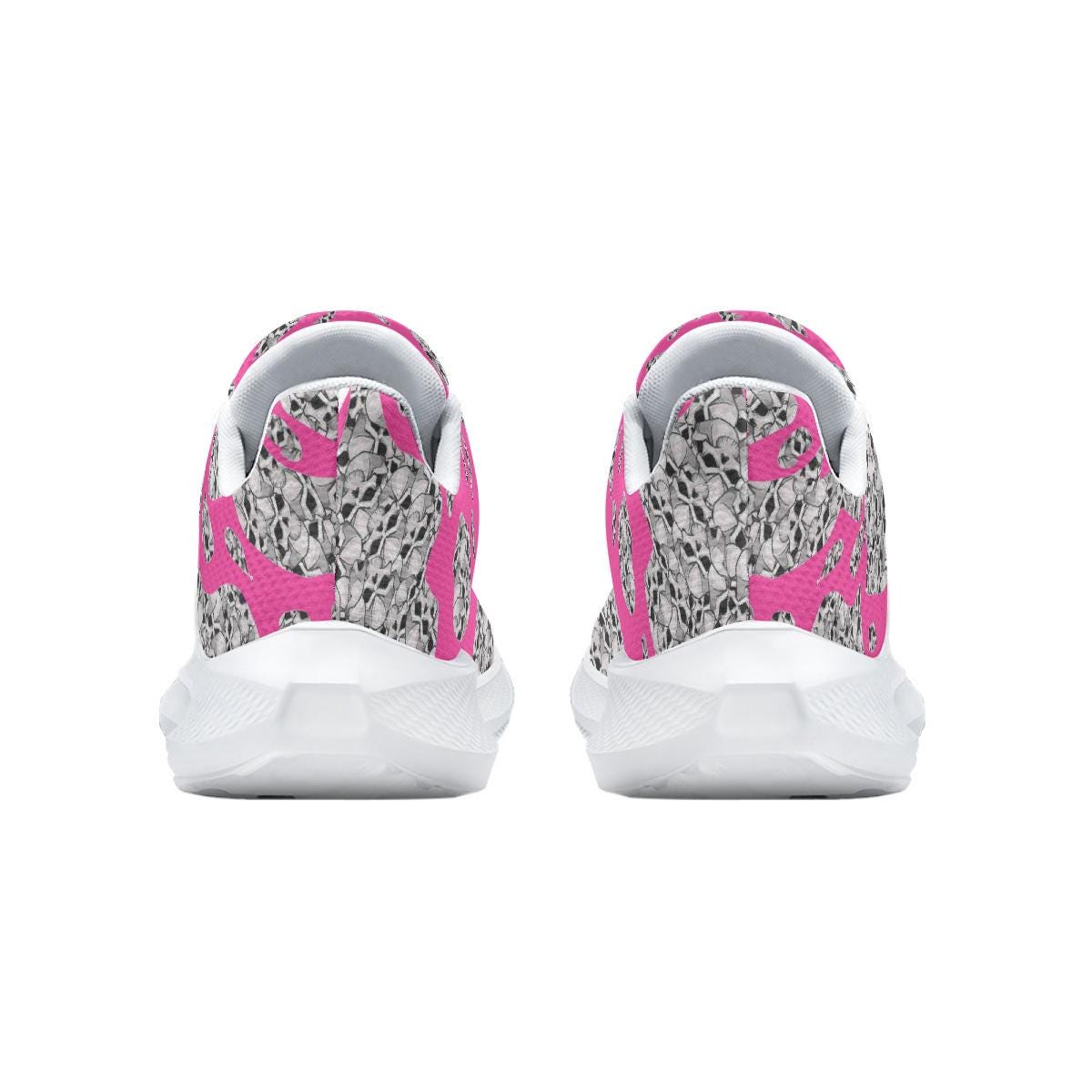 Skulls In Pink Waving Running Shoes