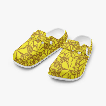 Yellow Floral EVA Nurse Clogs