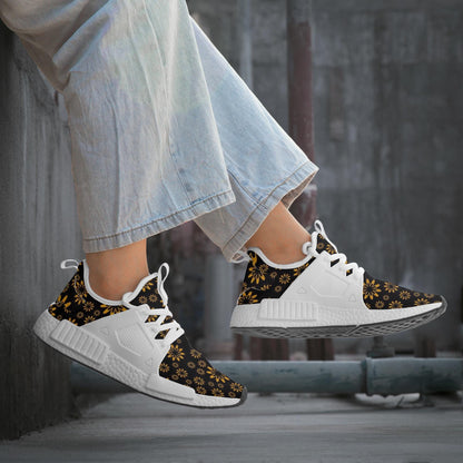 Flower Boomtelyah Lightweight Athletic Sneakers - Backstay Printable