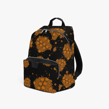 Rock Meteor Zipper-up Leather Backpack