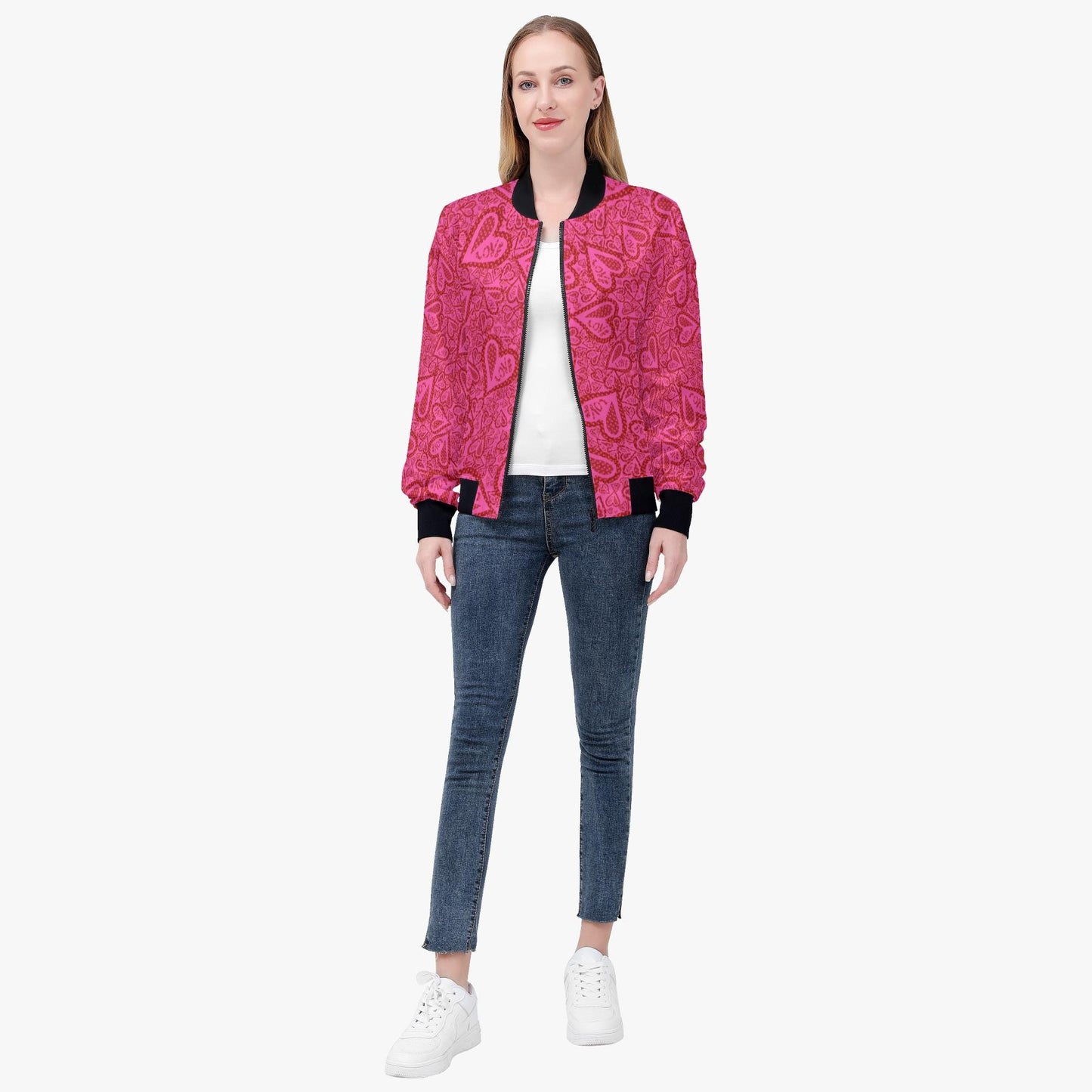 Hearts Of Love Women's Bomber Jacket