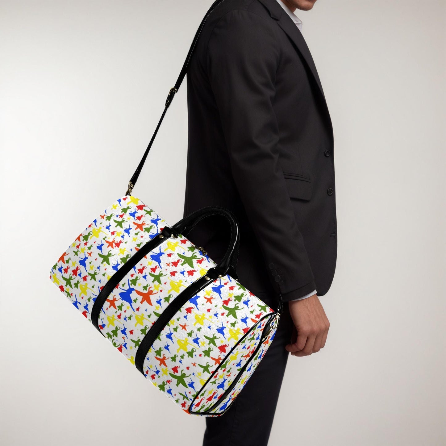 Colorful Ballerina Travel Duffle Bag