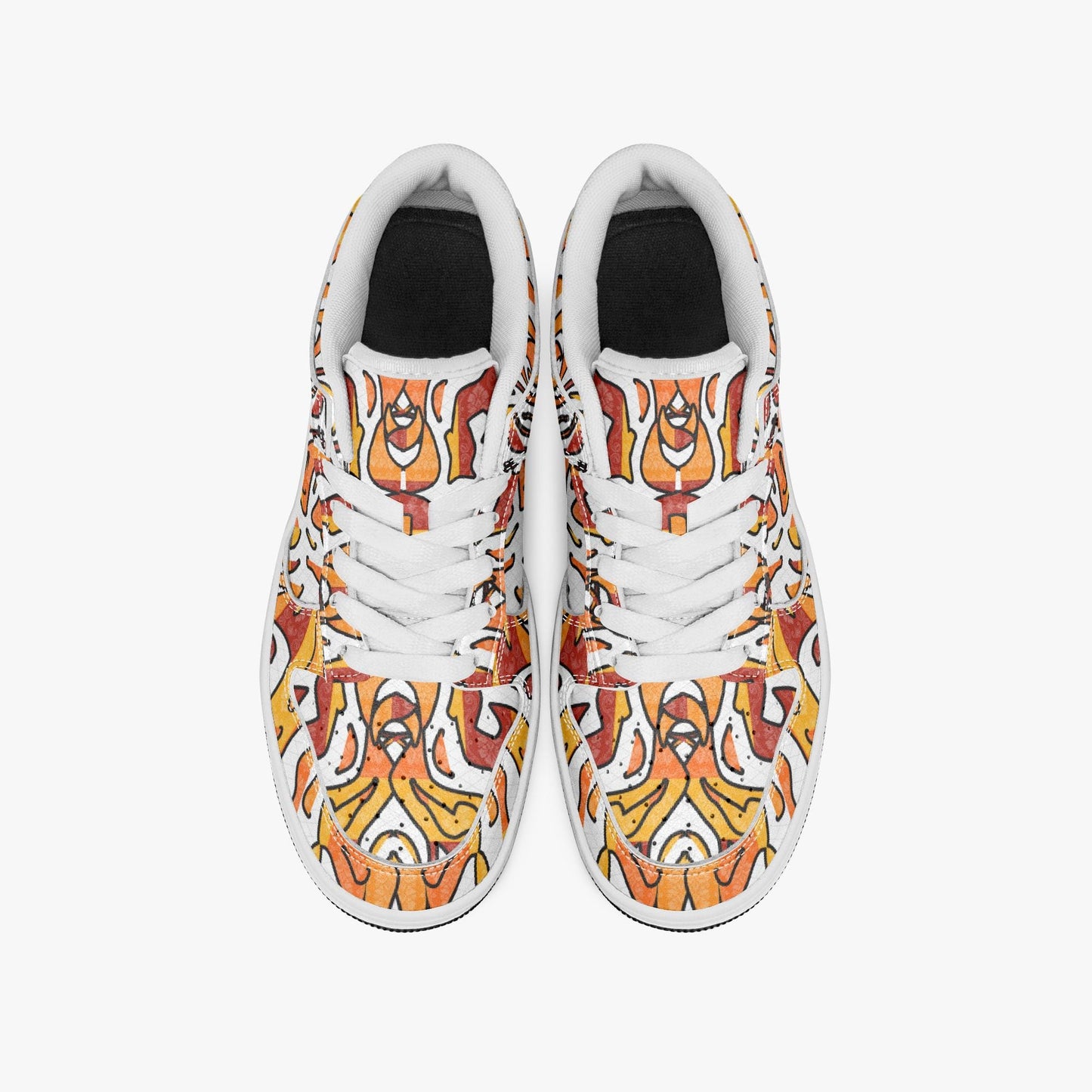 Heavenly Cross Stylish Low-Top Leather Sneakers