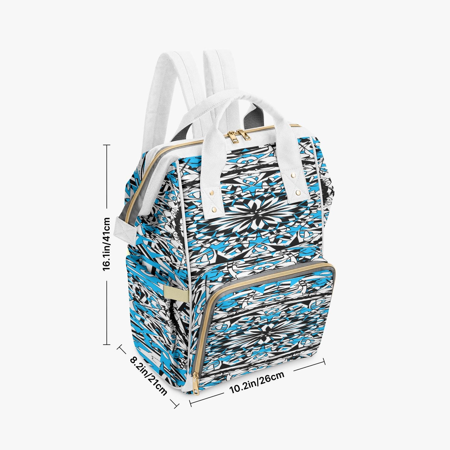 Flower Bloom In Blue Baby Momaz Diaper Backpack