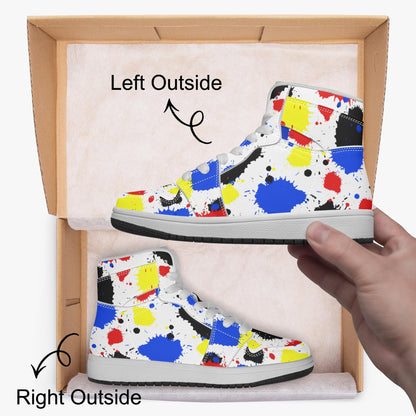 Paint Drip Kids High-top Shoes