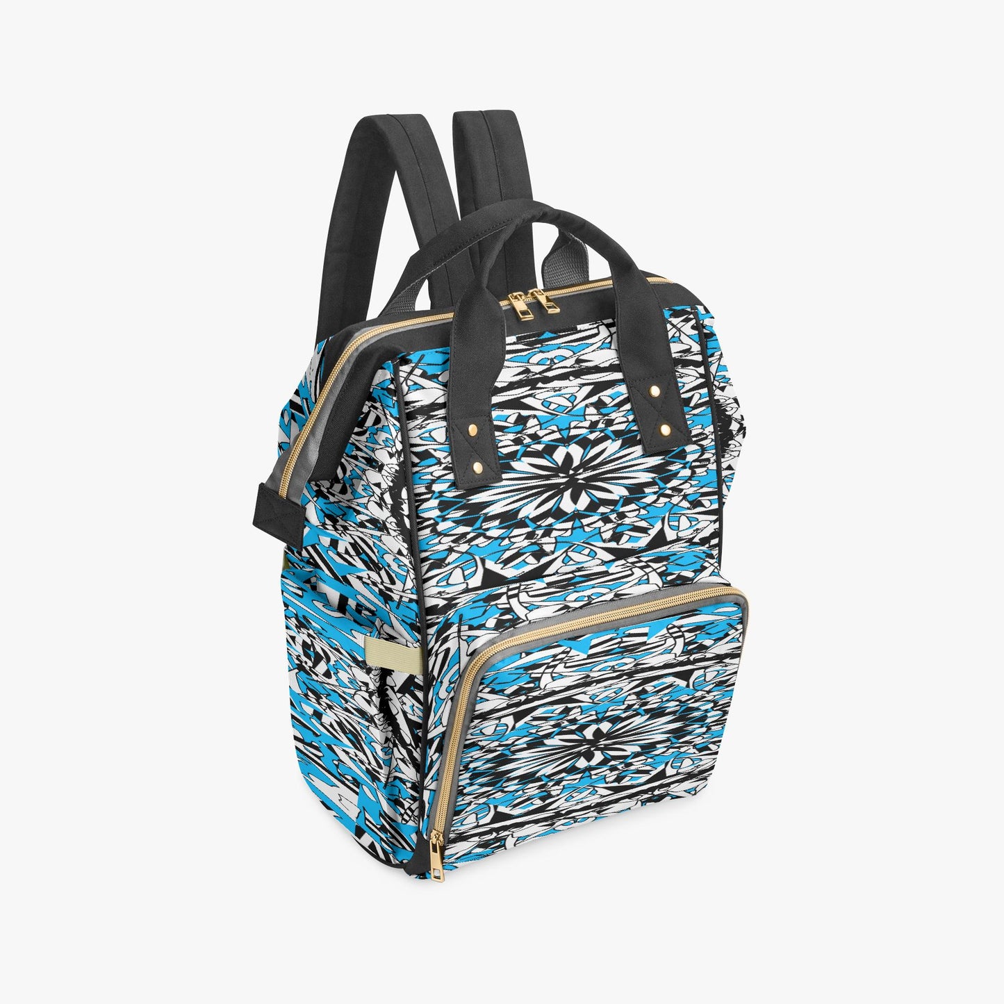 Flower Bloom In Blue Baby Momaz Diaper Backpack