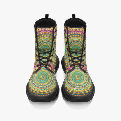 Heavenly Stylish Casual Leather Chunky Boots