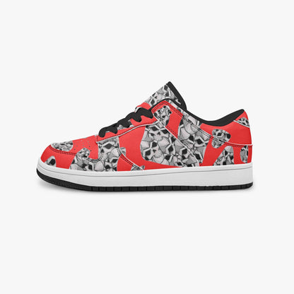 Skulls In Red Dunk Stylish Low-Top Leather Sneakers
