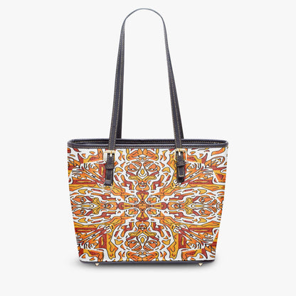 Heavenly Cross Medium Leather Tote Bag for Women