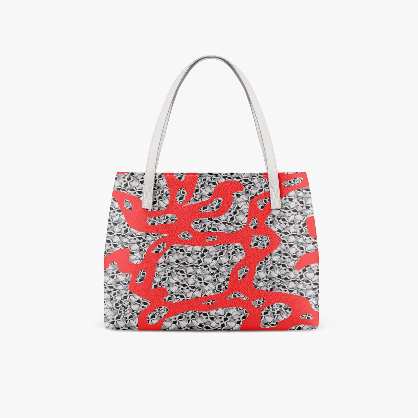 Skulls In Red Shoulder Tote Bag