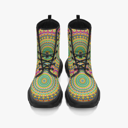 Heavenly Stylish Casual Leather Chunky Boots