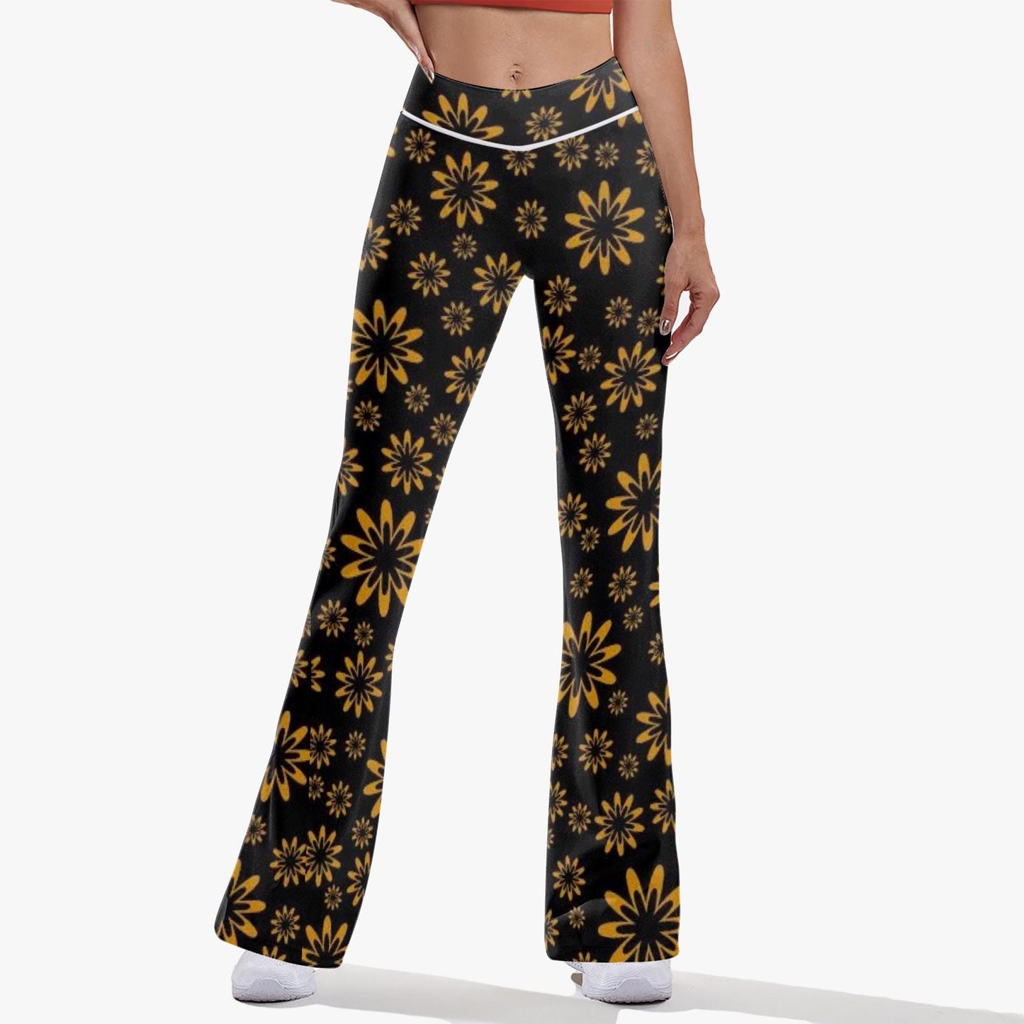 Flower Boomtelyah High-rise Bell-bottoms Yoga Pants