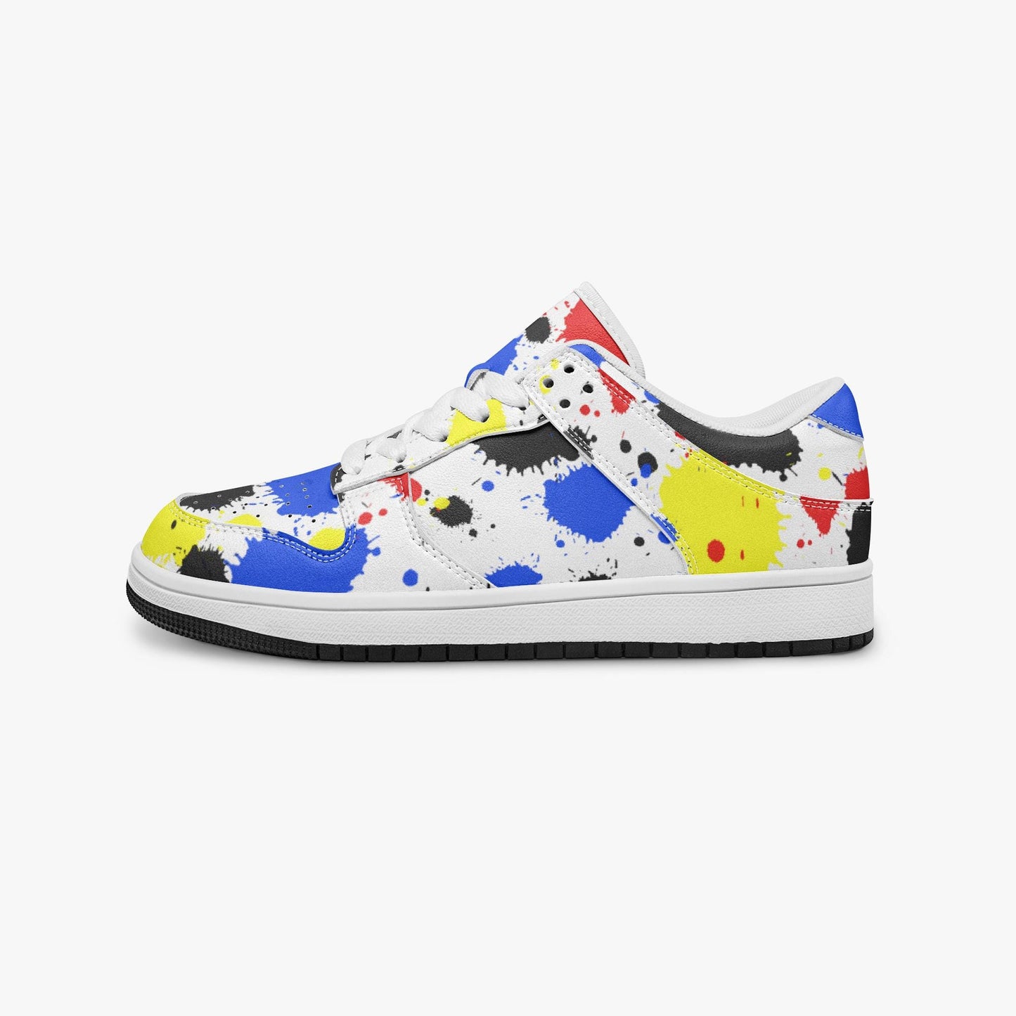 Paint Drip Dunk Stylish Low-Top Leather Sneakers