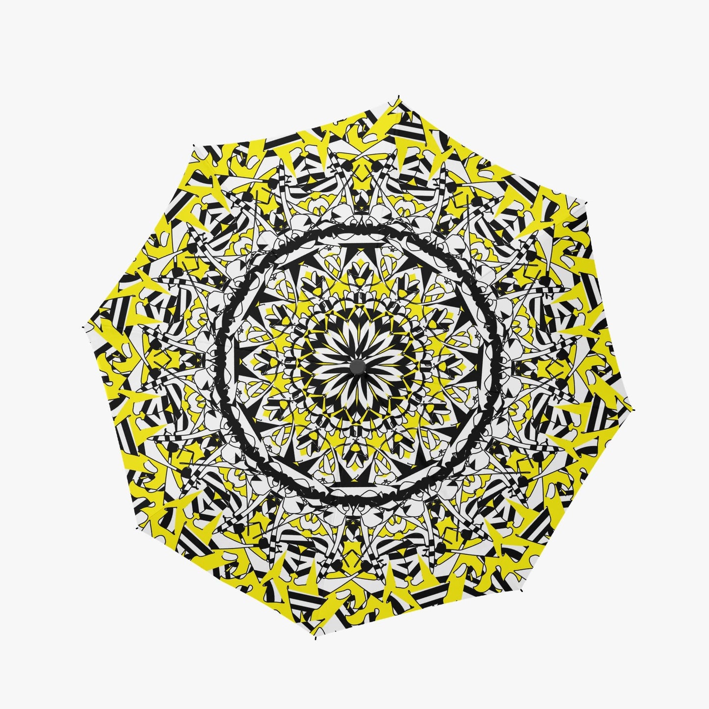 Flower Bloom In Yellow Automatic Folding Umbrella
